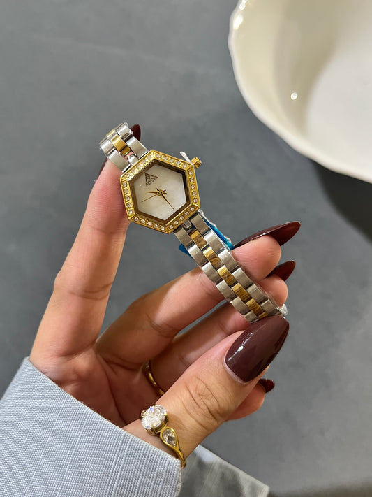 Alysya Hexagon Watch(white dial)