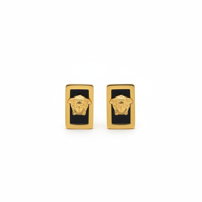 Lion head gold studs