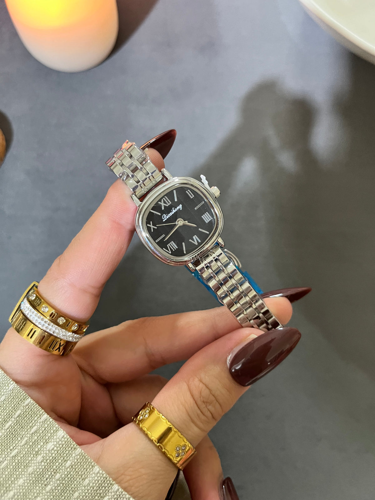 Amara Black Dail Watch