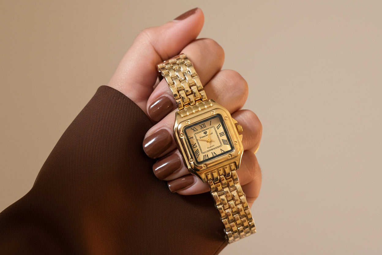 VINTAGE GOLDEN SQUARE WATCH