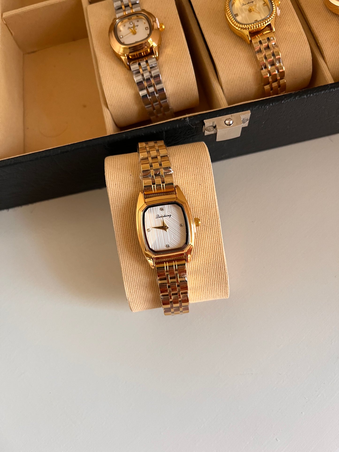White Whisper Square Watch