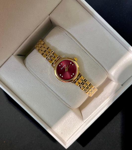 Crystal Studded Marbella Gold Watch