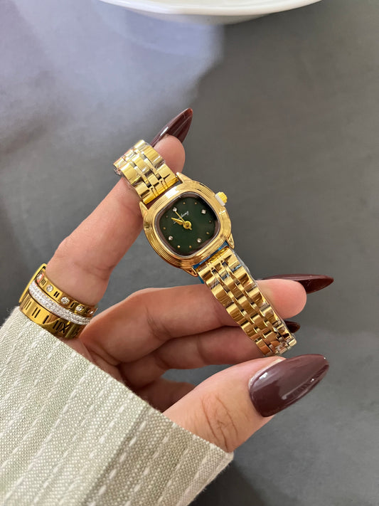 Petite Green Timepiece