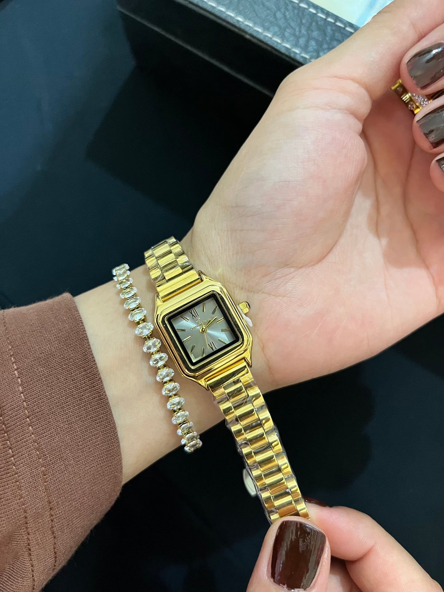 Aetherald Golden X Grey Dial Watch