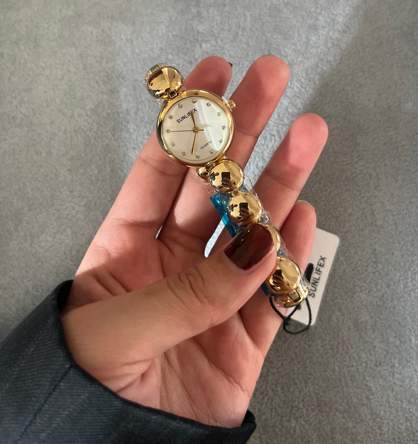 HOURIA RHINESTONES WATCH-White Dial