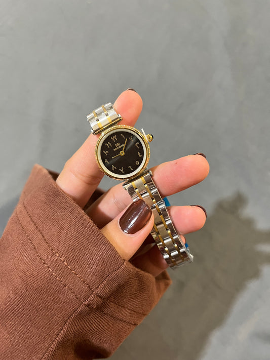 Ricci Two Tone Watch Black Dail
