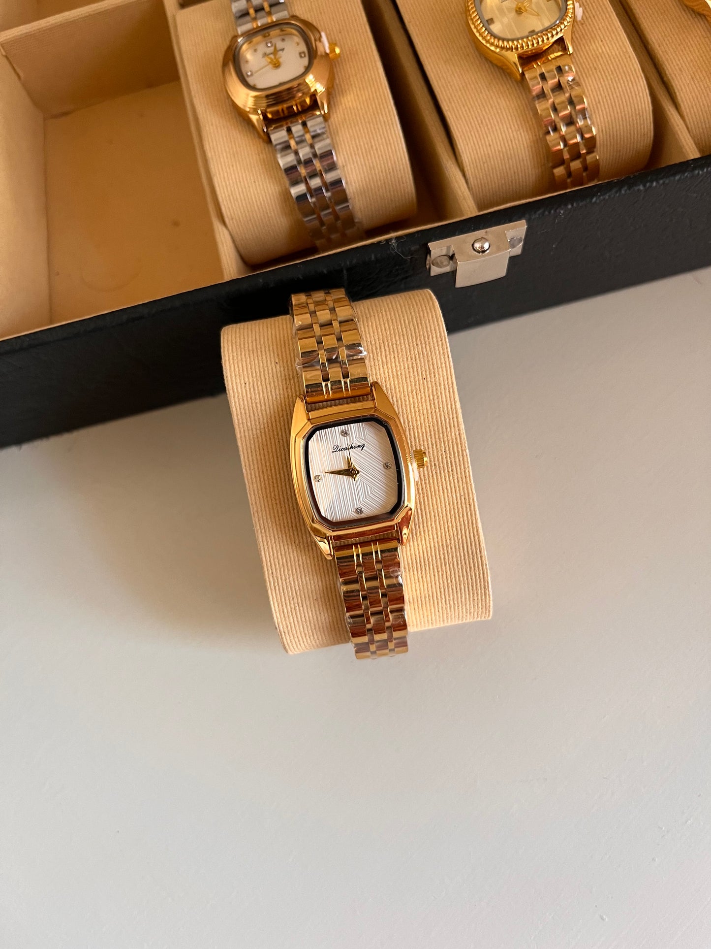 White Whisper Square Watch