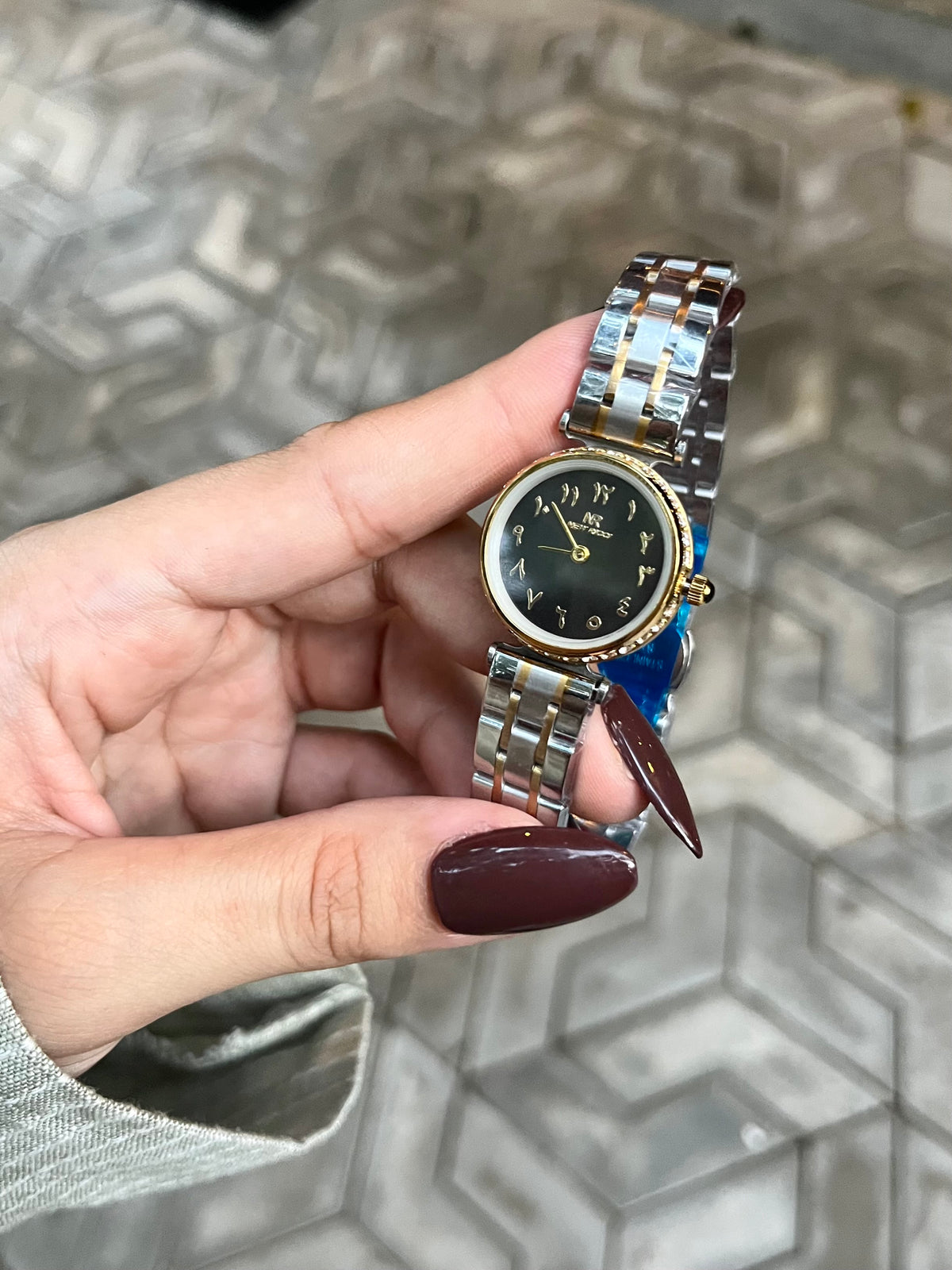 Ricci Two Tone Watch Black Dail