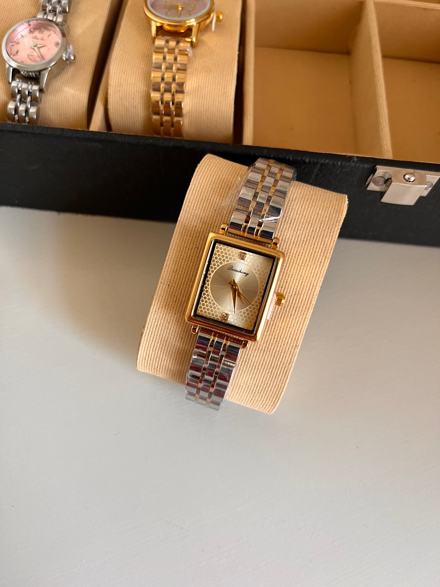 Zevia Square Two Tone Watch