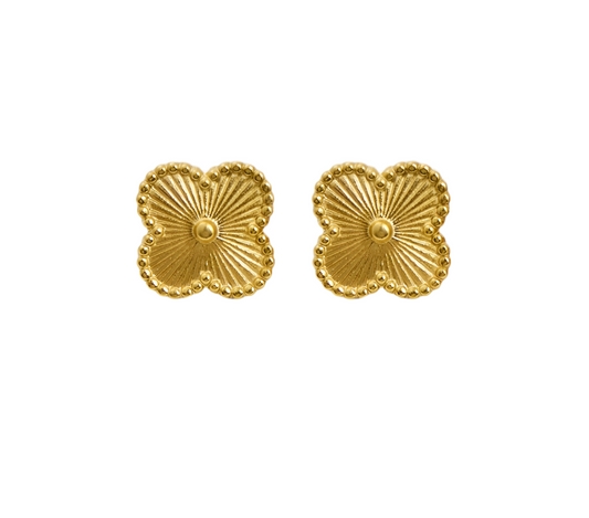 GOLDEN CLOVIE STUDS