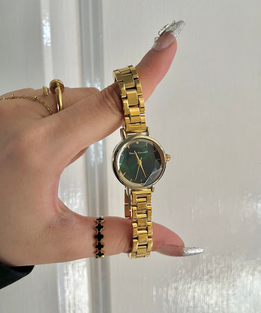 GOLD X GREEN DIAL WATCH