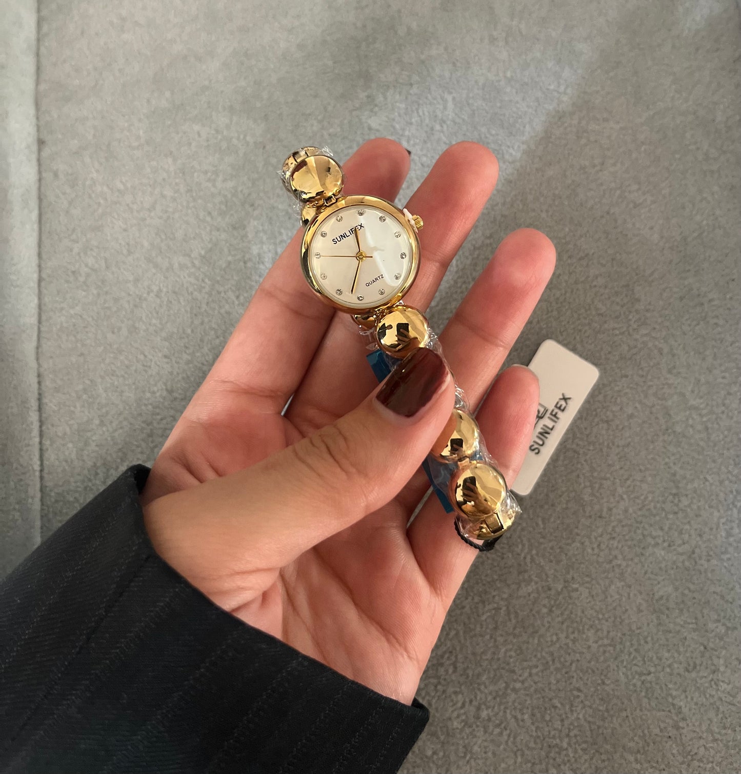 HOURIA RHINESTONES WATCH-White Dial