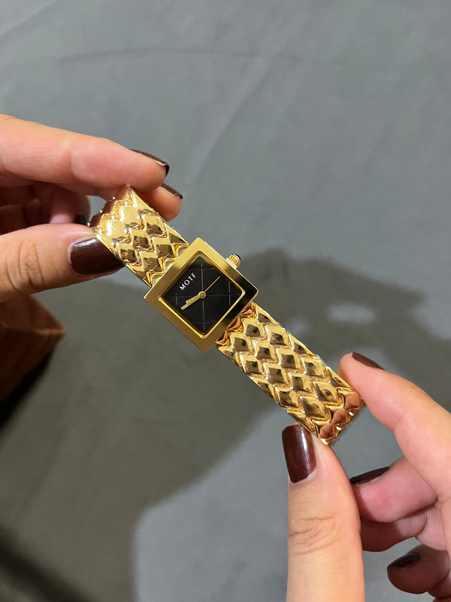 Square Gaze Watch-pitch dark