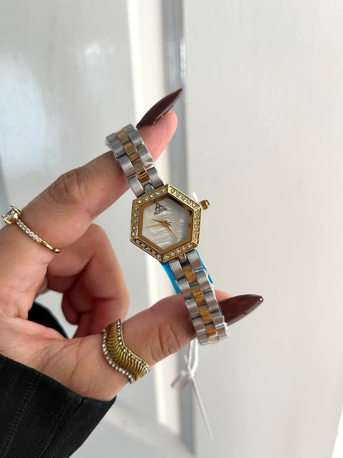 Alysya Hexagon Watch(white dial)