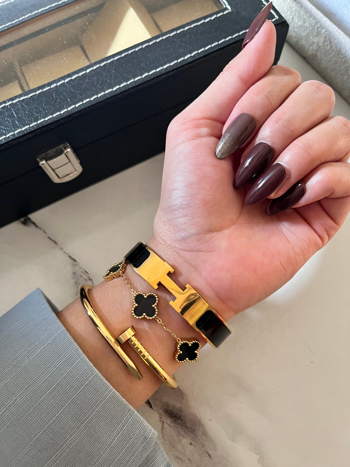 Hermes Black Stack