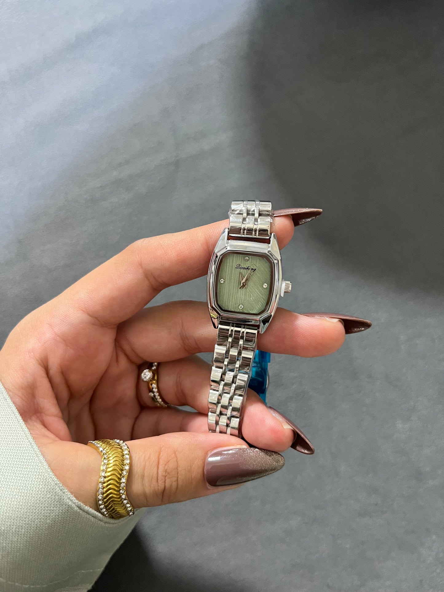 Sage Rectangular Watch