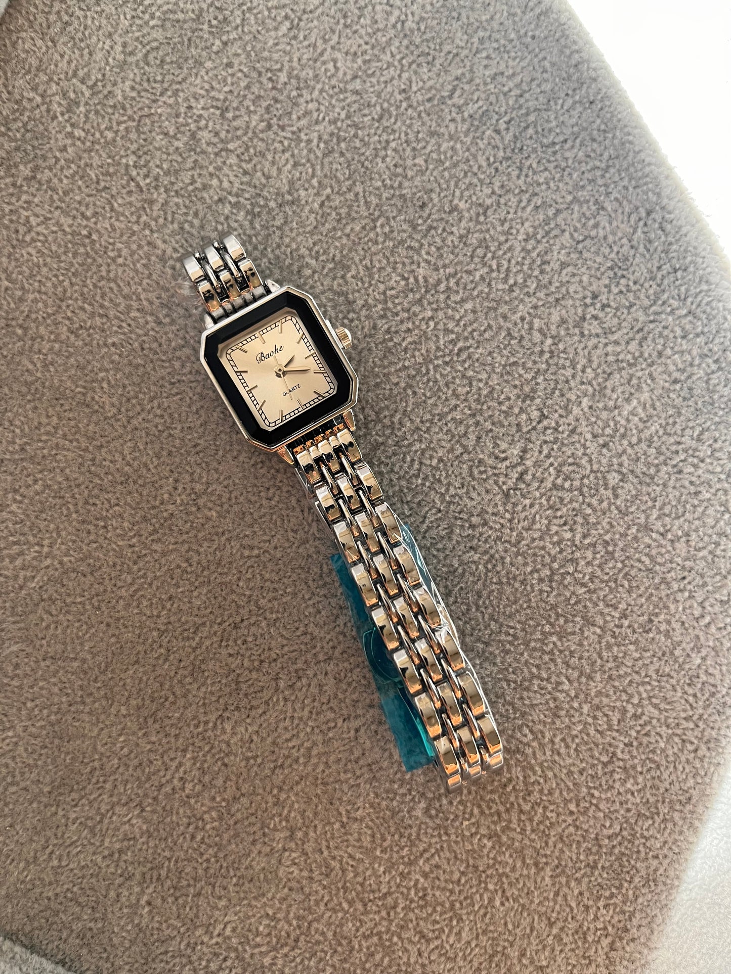 ISABELLA SQUARE LUXURY WATCH-Silver Dial