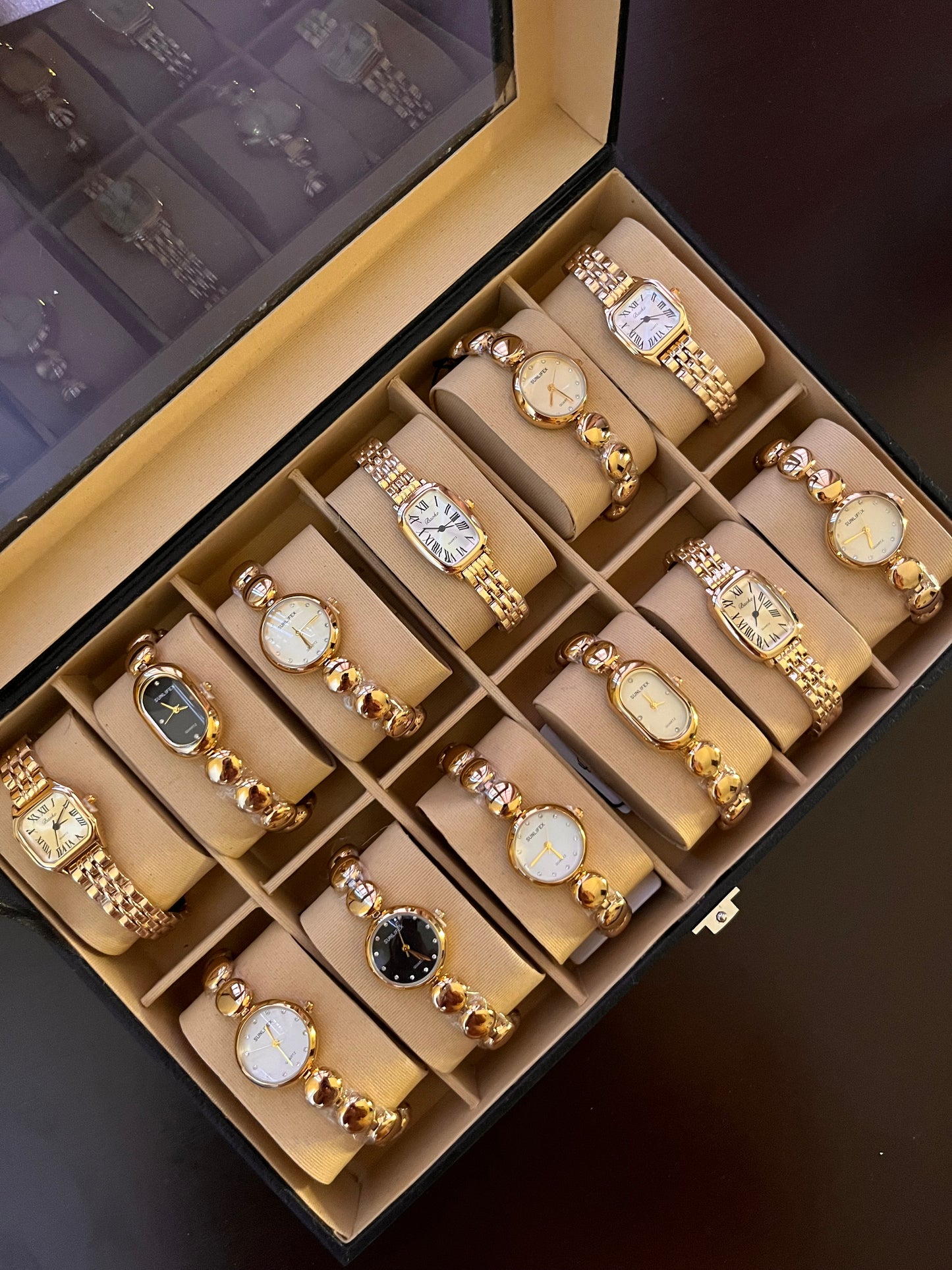 HOURIA RHINESTONES WATCH-White Dial