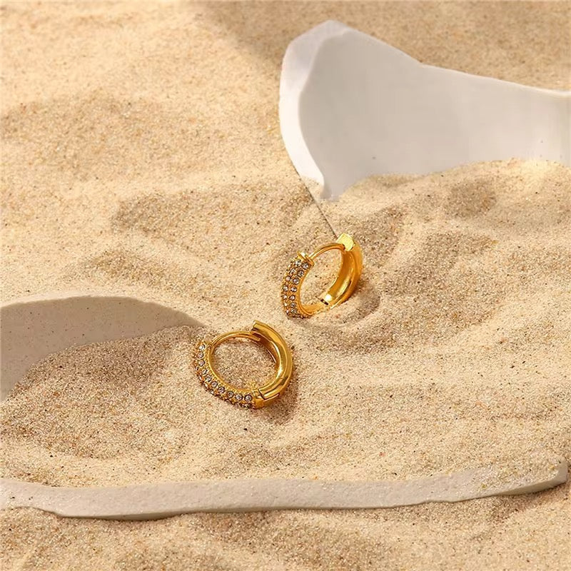 SOHO GOLD HOOPS-18k