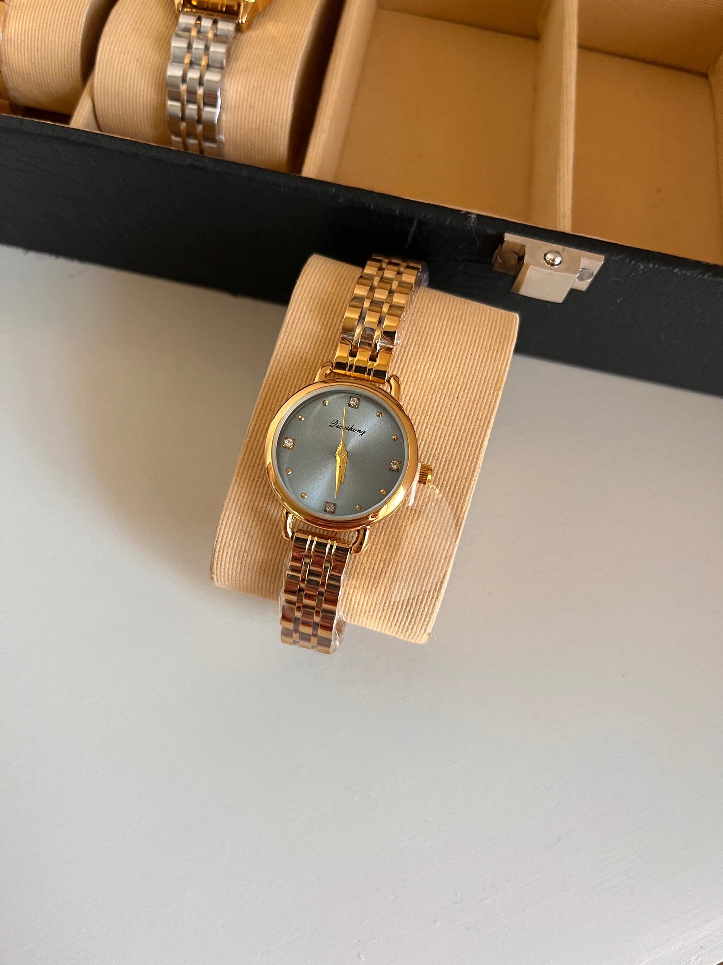 Crystal Studded Celina Gold Watch