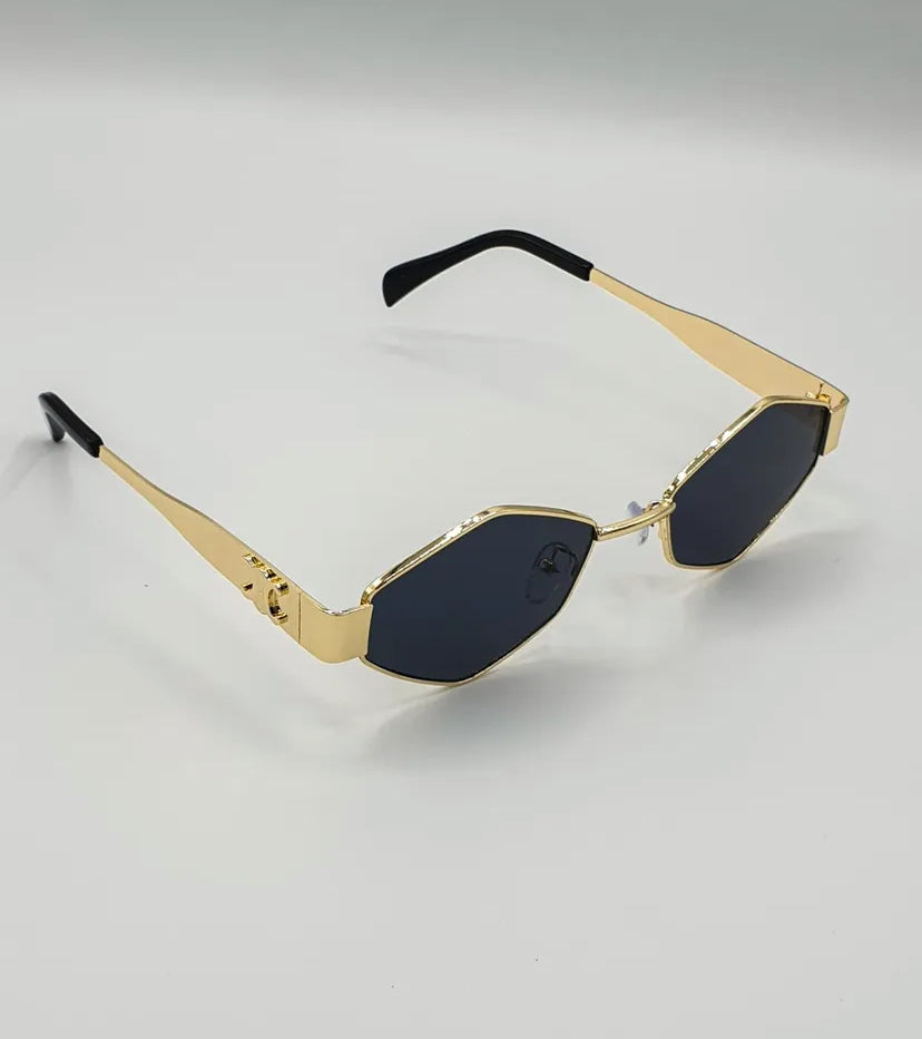 CELINE UNIQUE HEXAGON SHADES-Black Lens
