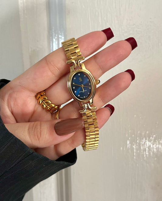 GOLD X SAPPHIRE DIAL WATCH