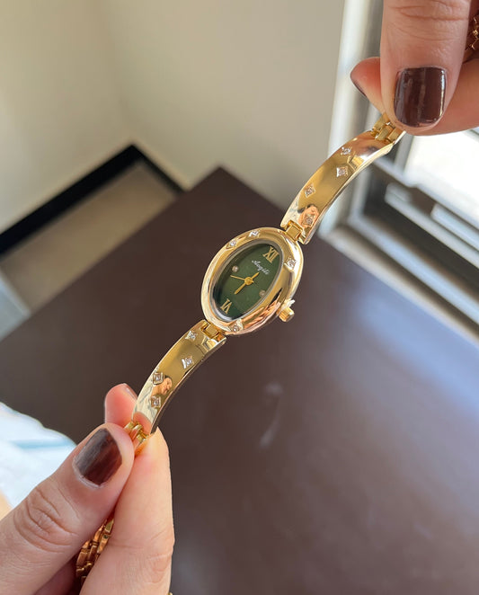 Oval Gleem Green Dial Watch