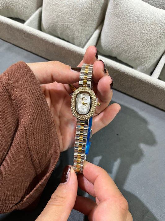 Scottie Oval Watch-white dial