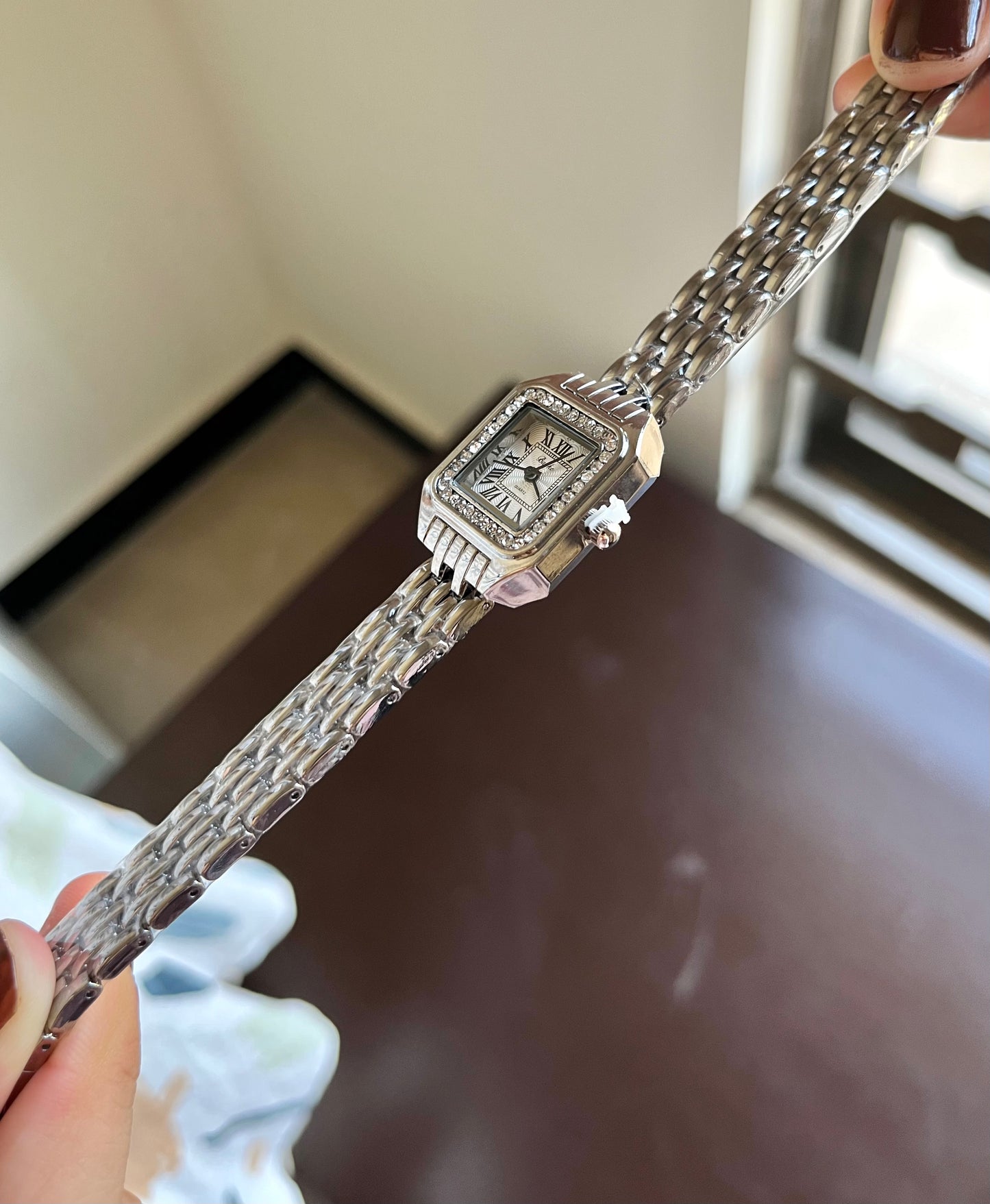 Cartier Inspired Silver Watch