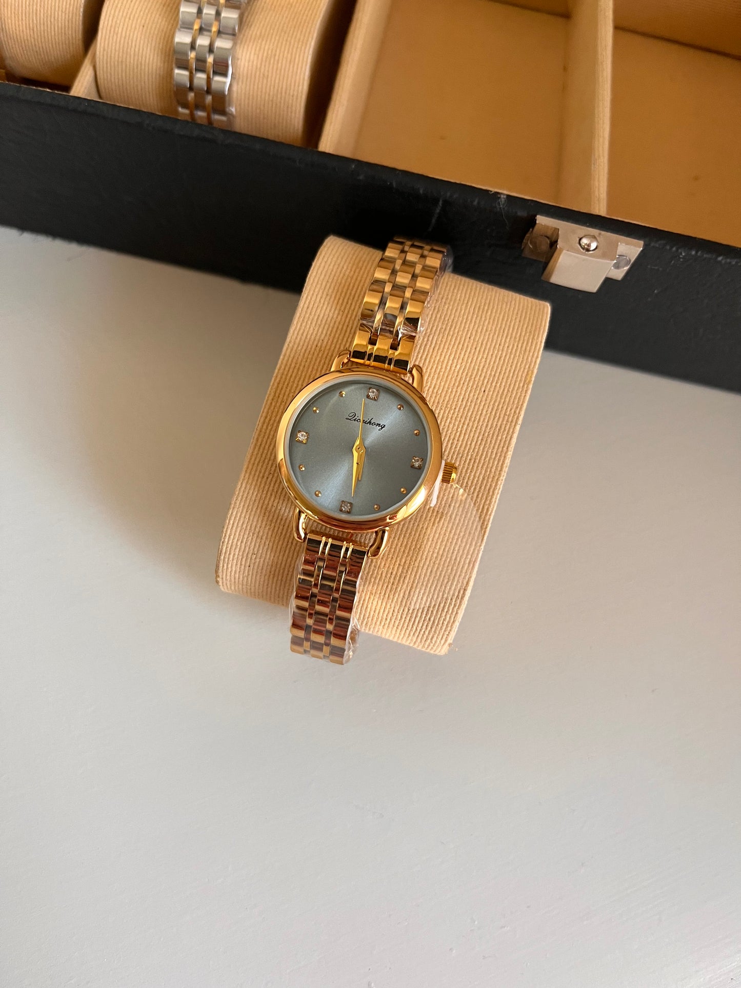 Crystal Studded Celina Gold Watch