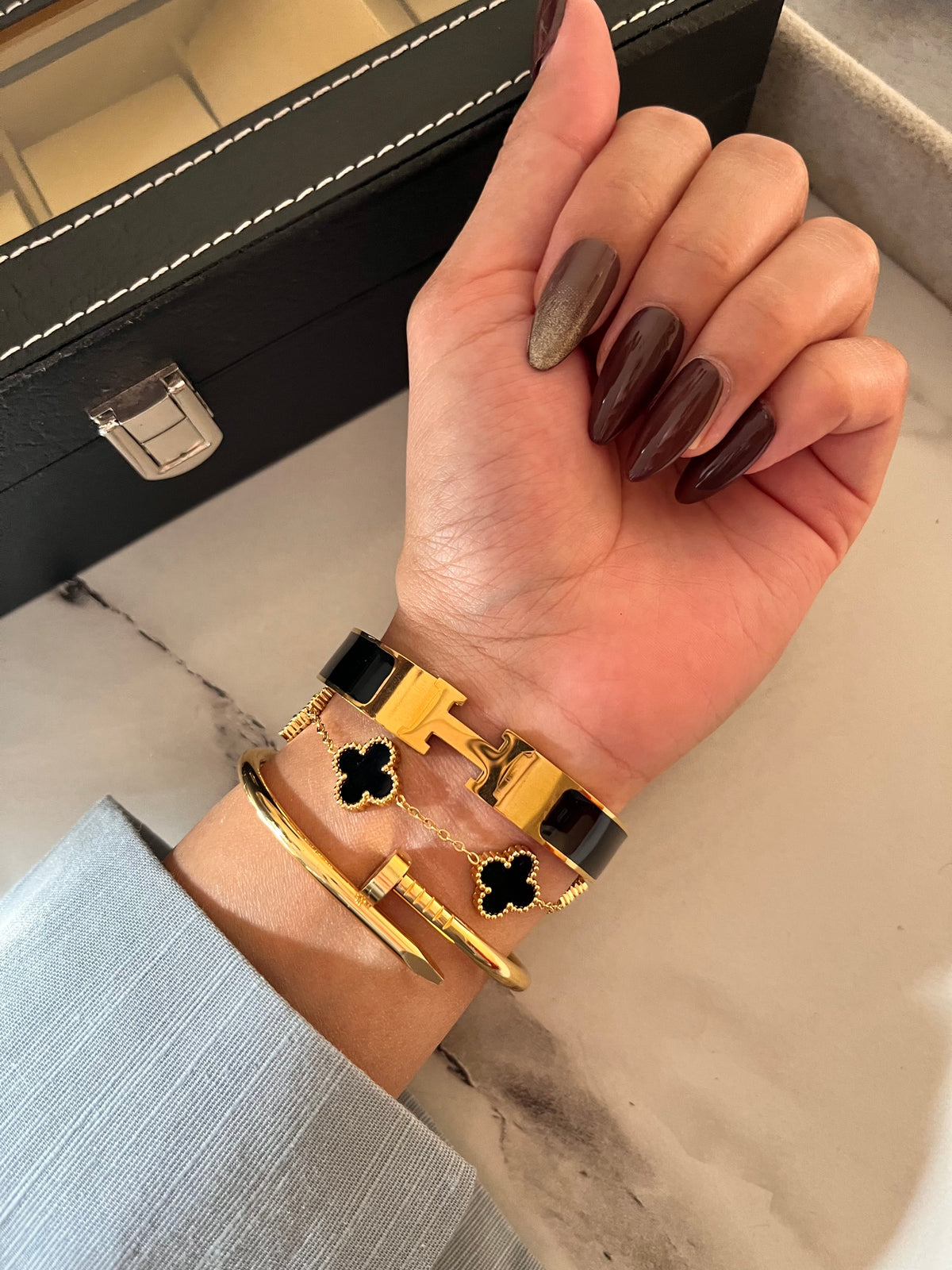 Hermes Black Stack