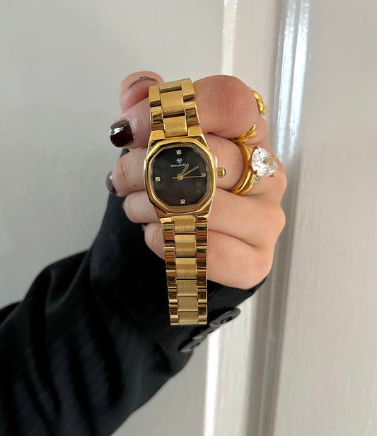 DIAMOND DUSK BLACK X GOLD WATCH