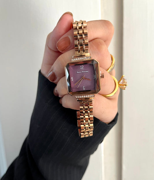 REGAL SQUARE WATCH (purple dail)
