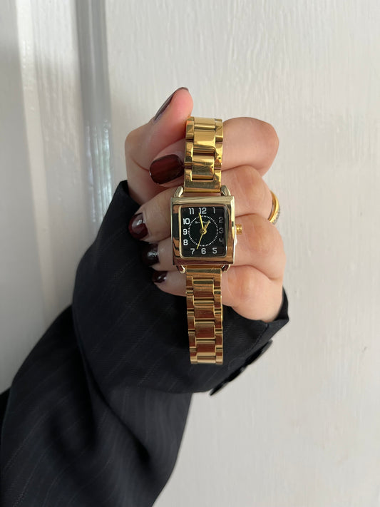 PRX GOLD BRAIDED PREMIUM WATCH-Black Dial