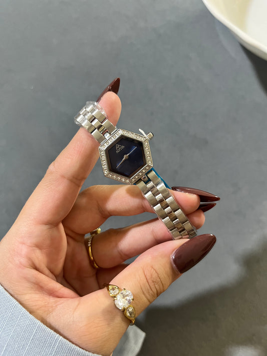 Alysya Hexagon Watch(Navyblue dial)