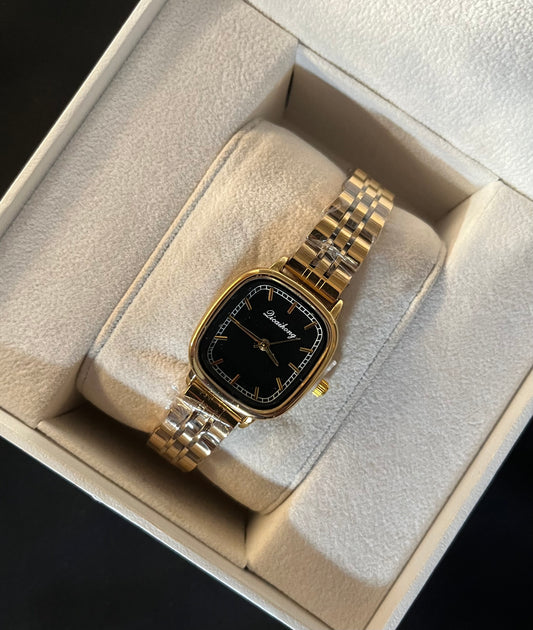 BlackGold Strap Watch