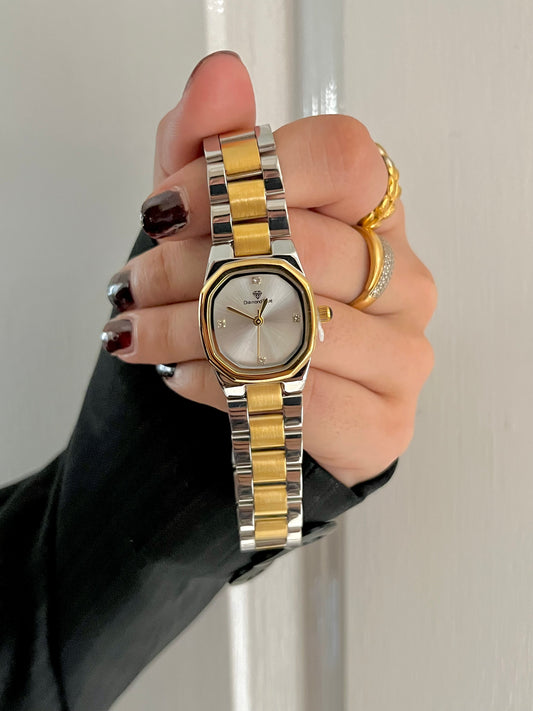 DIAMOND DUSK TWO TONE SILVER X GOLD WATCH