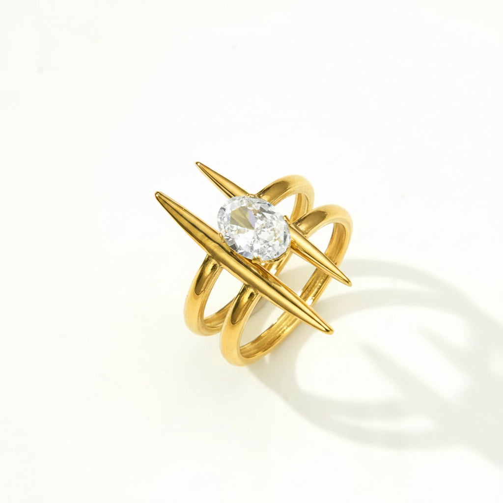GOLD SOLITAIRE RING