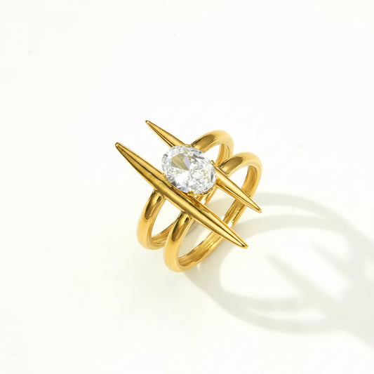 GOLD SOLITAIRE RING