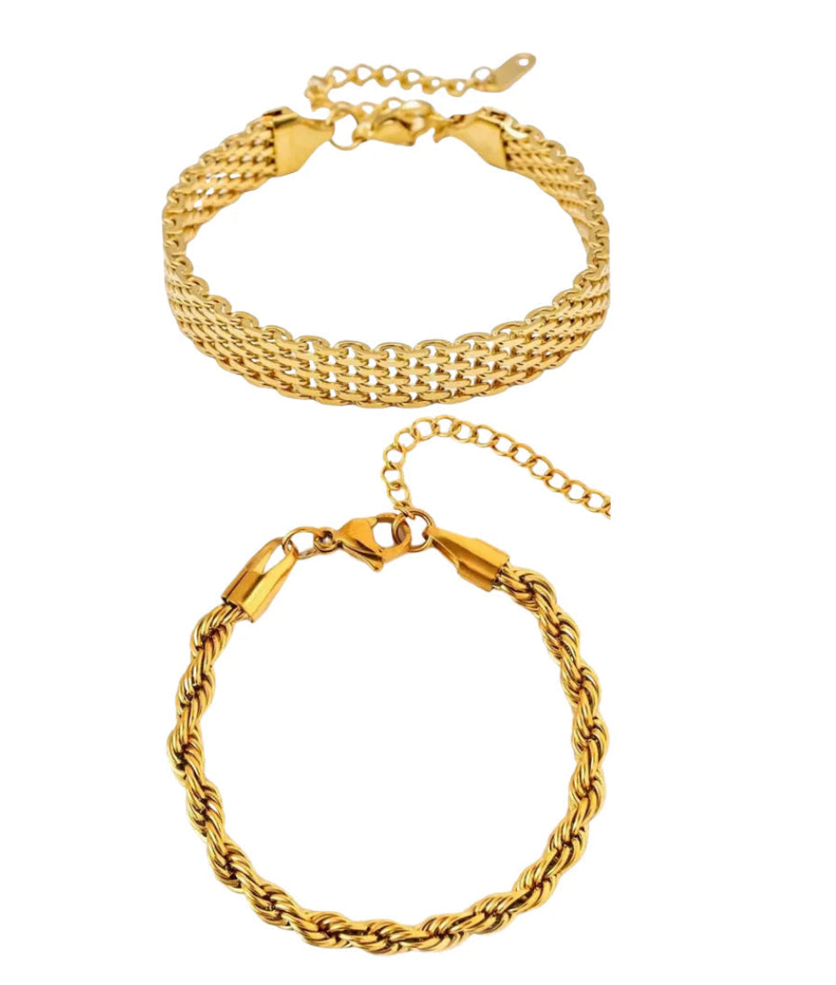 Same Length Chain Stack Rowena & Twisted Chain Stack – ringsandblings