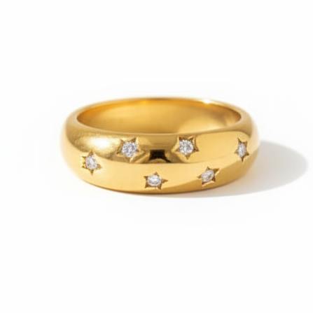 Moon Charm Ring