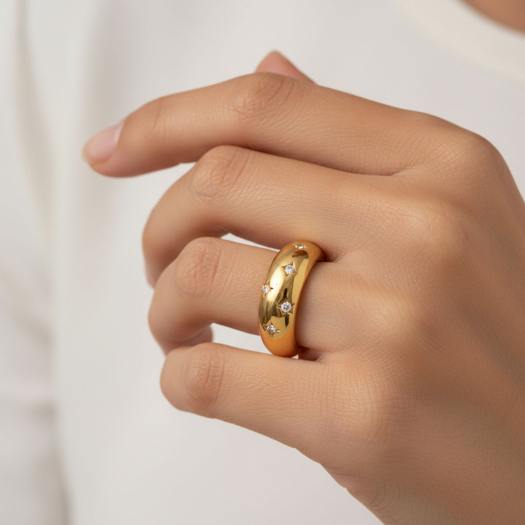 Moon Charm Ring