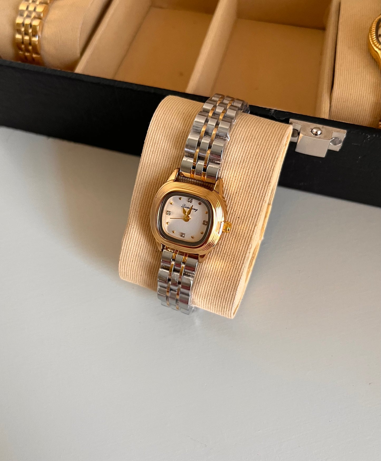 Luxe Frame Two Tone Watch
