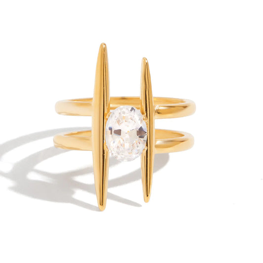 GOLD SOLITAIRE RING