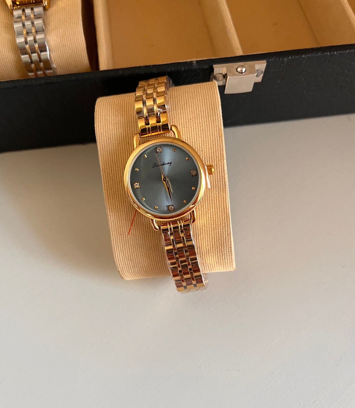 Crystal Studded Celina Gold Watch