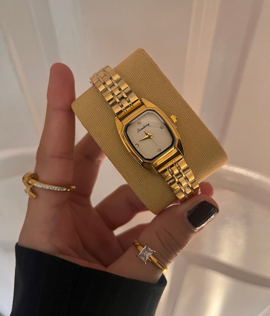 White Whisper Square Watch
