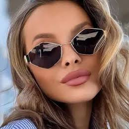 CELINE UNIQUE HEXAGON SHADES-Black Lens