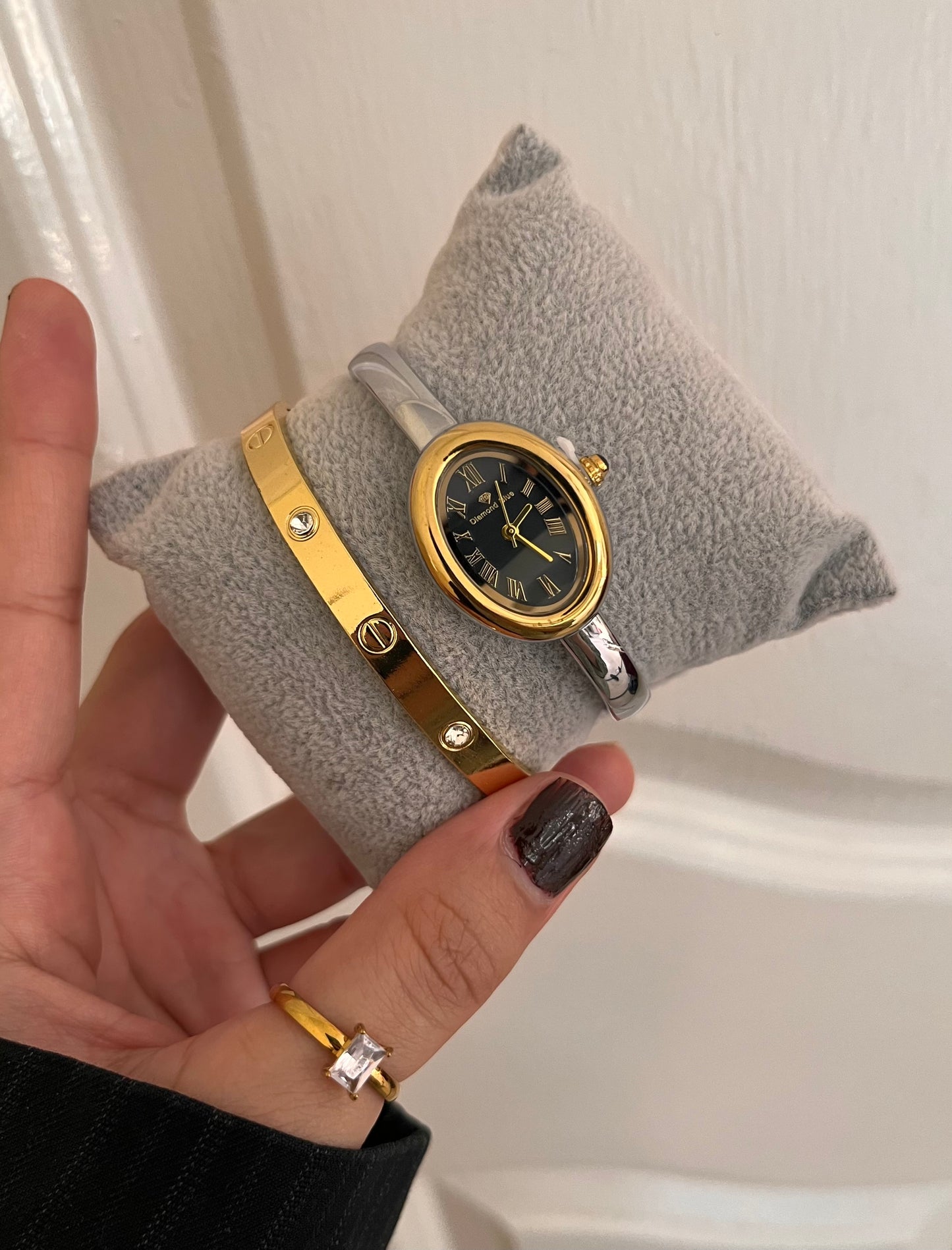 Vintage Oval Bangle Watch Stack