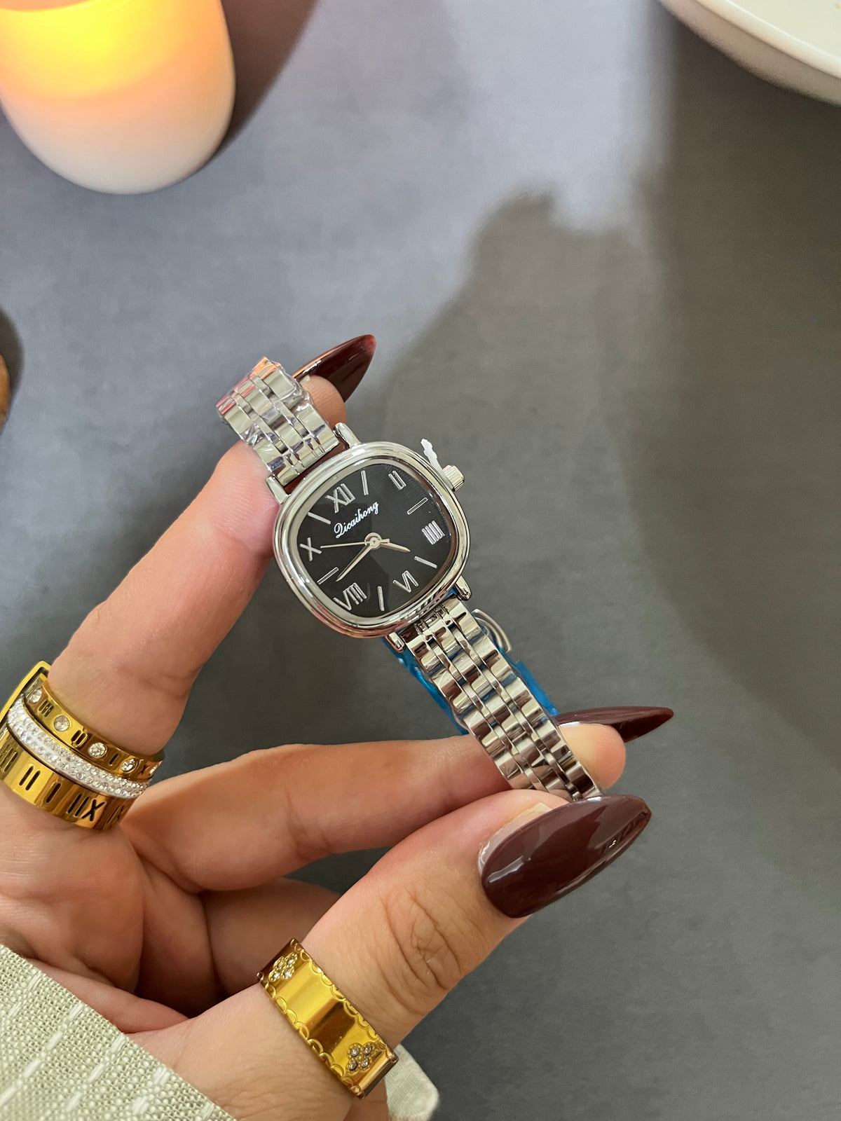 Amara Black Dail Watch