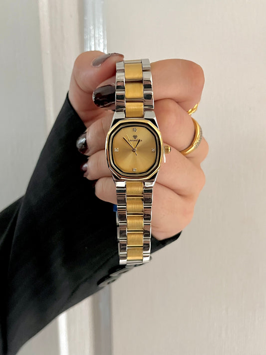 DIAMOND DUSK TWO TONE SILVER X GOLD WATCH